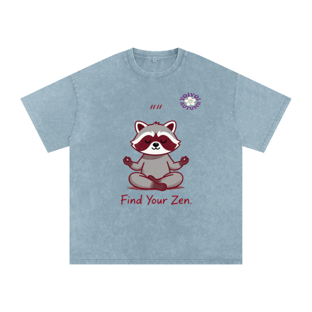 Snow Washed Oversized Cotton T-Shirt