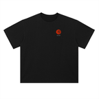 Cooly Japan Rising Sun Logo Tee — Black Oversized Drop-Shoulder T-Shirt (300gsm)