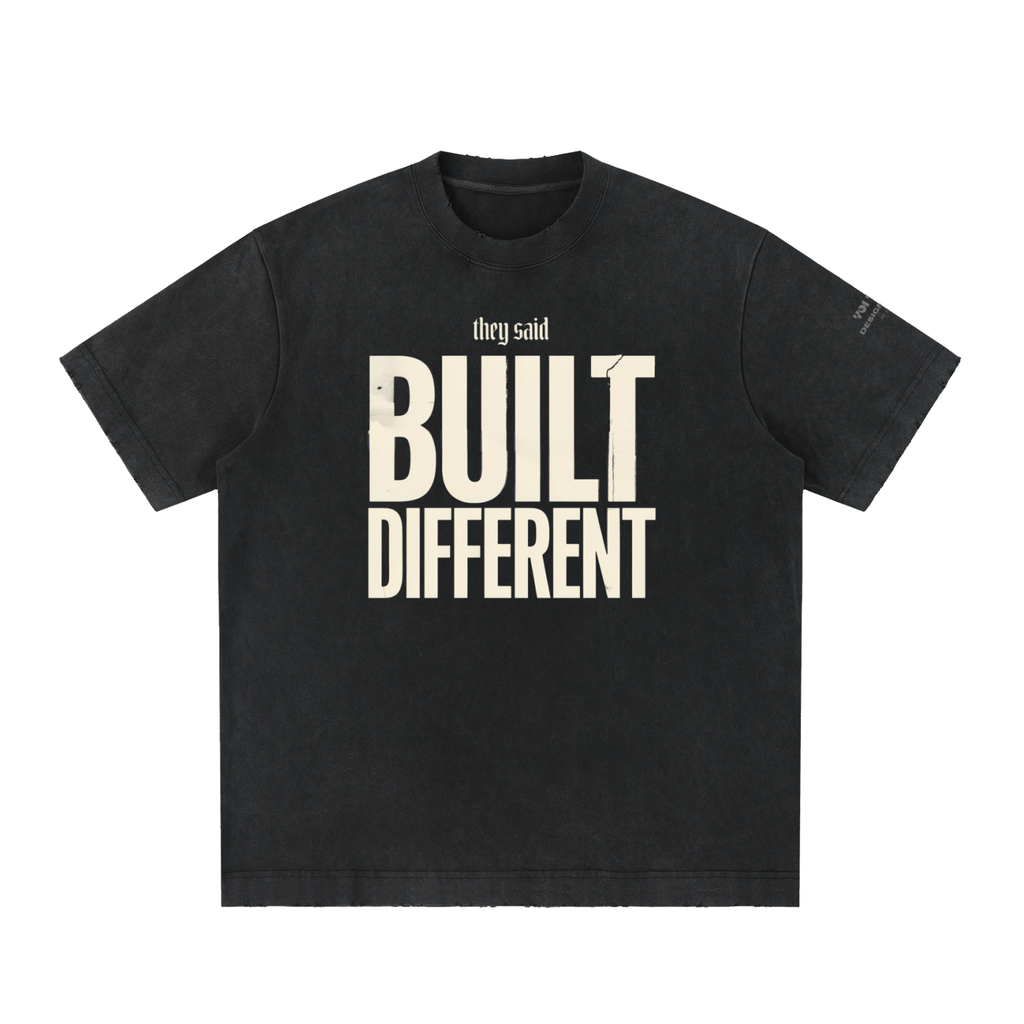 Heavyweight Vintage Washed Frayed T-Shirt (430gsm)