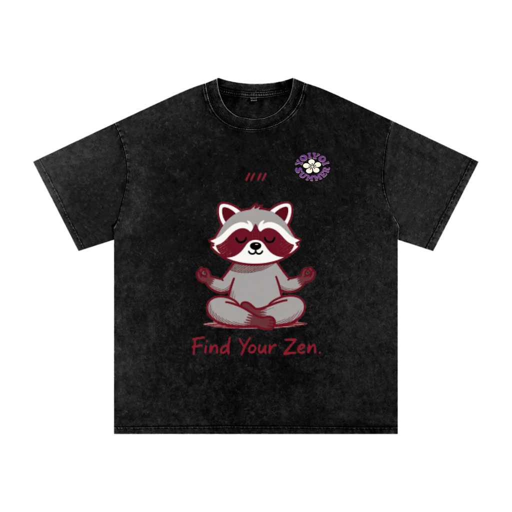 Snow Washed Oversized Cotton T-Shirt