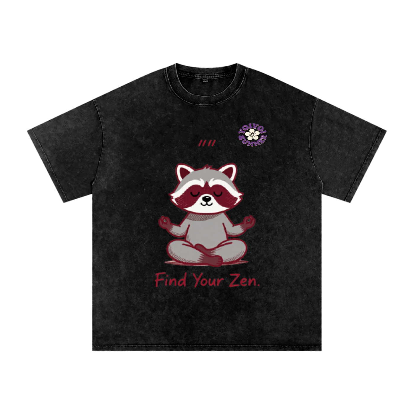 Snow Washed Oversized Cotton T-Shirt