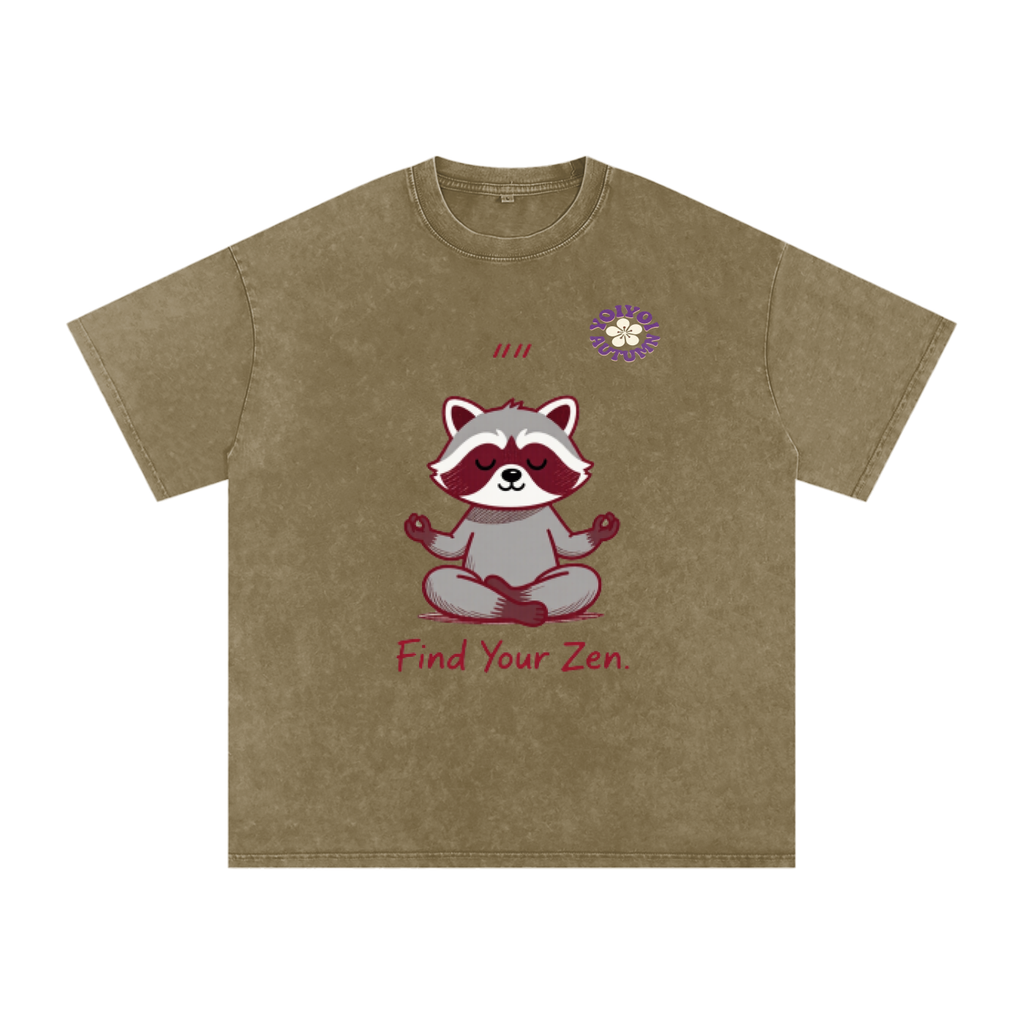 Snow Washed Oversized Cotton T-Shirt