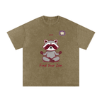 Snow Washed Oversized Cotton T-Shirt