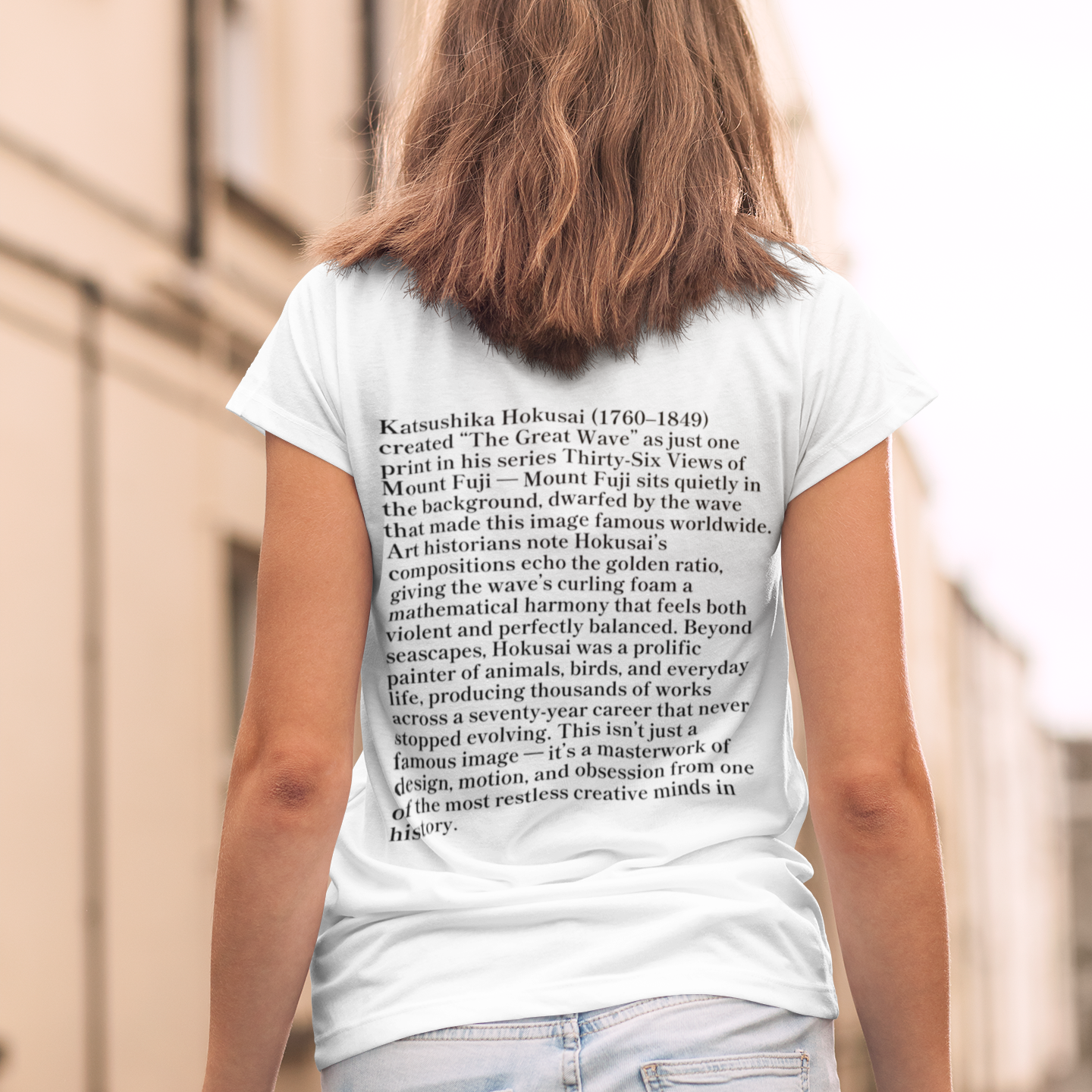 Cooly Japan The Great Wave of Kanagawa Hokusai Art Tee Lighter color version — Comfort Colors 1717 Vintage Fit T-Shirt for Women